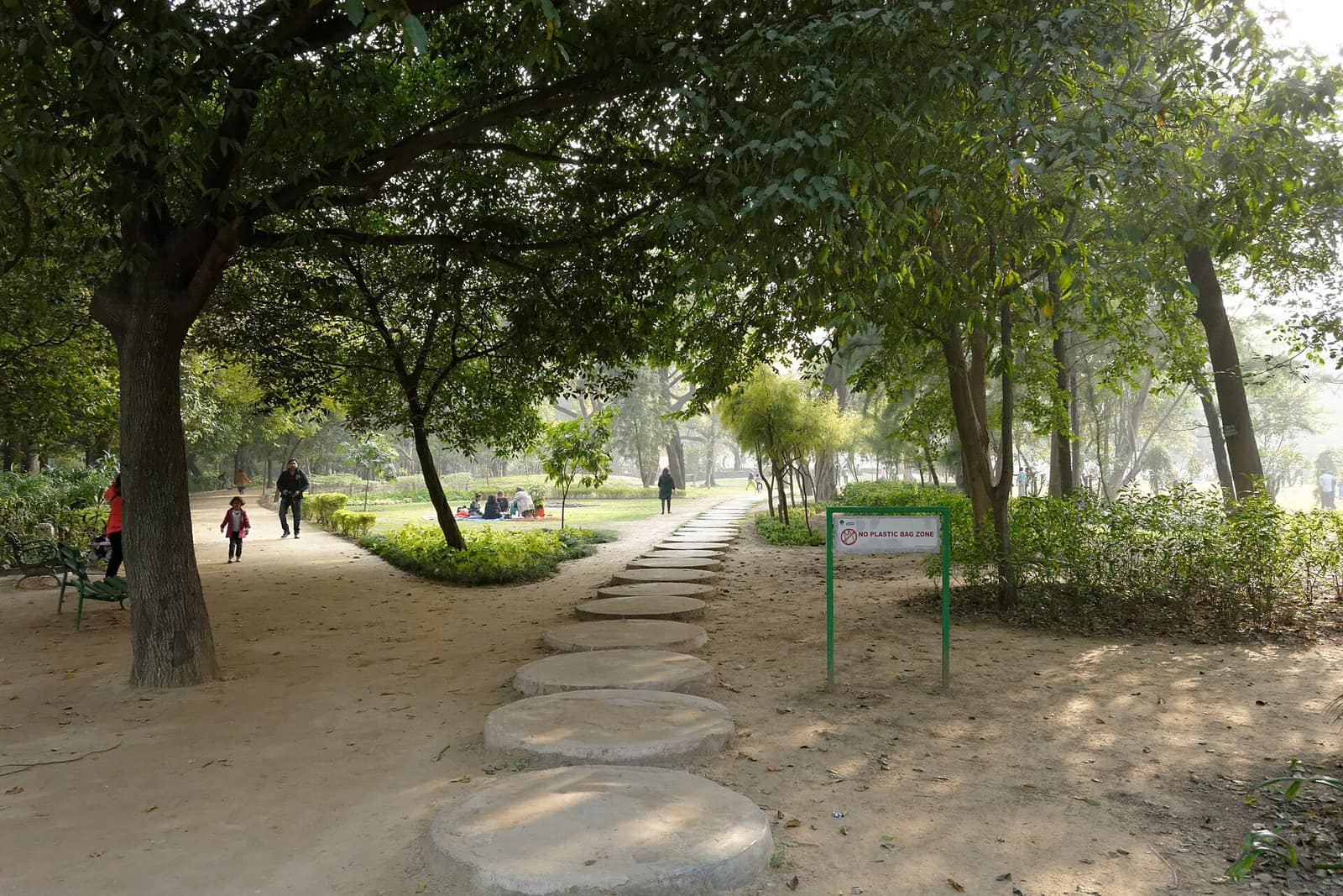 A shaded path in Lodhi Garden, Delhi