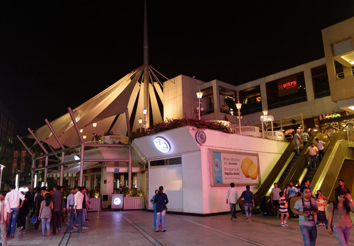 DLF Cyber Hub, Gurgaon, at night